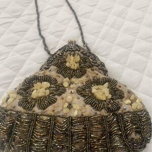 Beaded Evening Bag with Floral Design